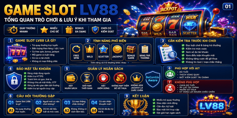 Game Slot LV88 – Tổng Quan Trò Chơi Và Lưu Ý Khi Tham Gia